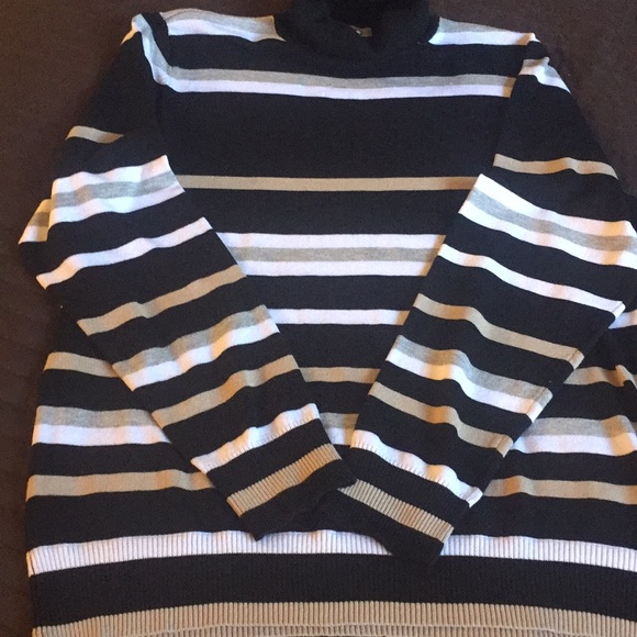 Multi colored stripped turtle neck! Comfy! - Picture 1 of 2